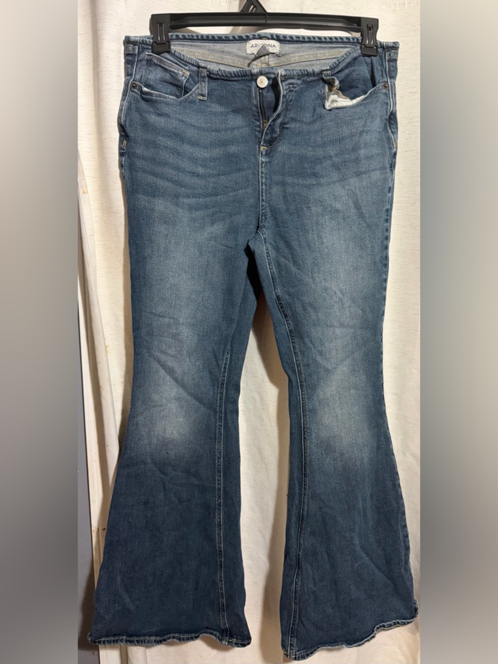 Arizona Women's low rise Blue Flared Jeans